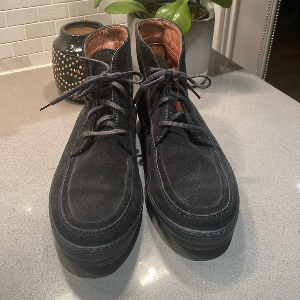 Tod's Dark Suede Lace-Up Boots